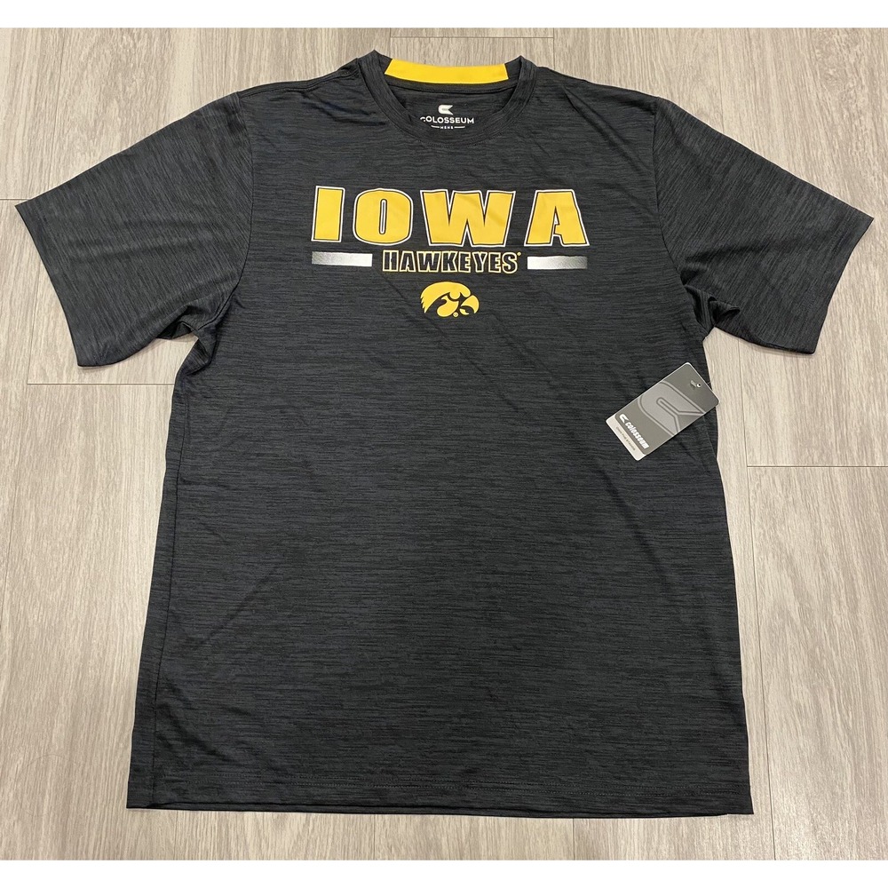 NEW Iowa Hawkeyes Colosseum Athletics Black Pullover Jersey Shirt Mens L